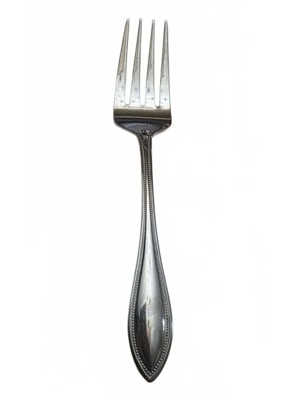 Towle BEADED ANTIQUE Stainless Cold Meat Serving Fork 9